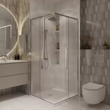 Душевой уголок Niagara Nova 80x80 шиншилла, хром (NG-3622-34)