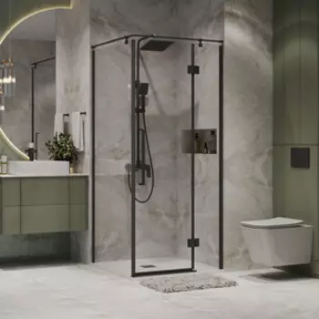 Душевой уголок Niagara Nova 90x90 прозрачный, черный матовый (NG-6831-34BLACK)