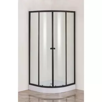 Душевой уголок Orange E01 100x100 прозрачный, черный (E01-100TB)