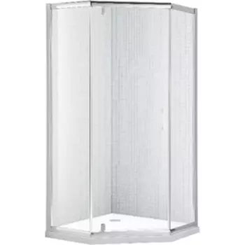 Душевой уголок Rush Palm 90х90 прозрачный, хром (PI-A19090)