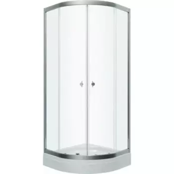 Душевой уголок Triton Альфа-Хром 100х100 с поддоном и сифоном, прозрачный, хром (Щ0000049615)