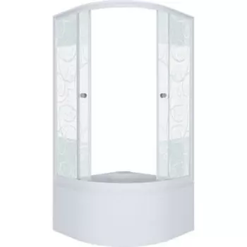 Душевой уголок Triton Стандарт В 90х90 профиль белый, стекла Аква узоры (Щ0000025442)