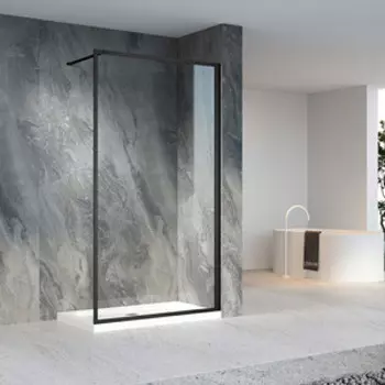 Душевая перегородка Veconi Korato KR-81B 80х200 прозрачная, черная (KR81B-80-01-C7)