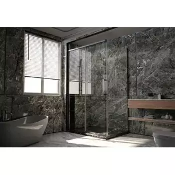 Душевой уголок Veconi Premium Trento PTC-SP-40GR 150х100 прозрачный, брашированный графит (PTC40-SP-150100-GR-01-C4)