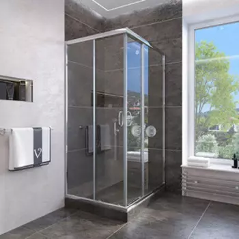 Душевой уголок Veconi Rovigo 90x90 прозрачный, хром (RV113-90-01-C4)