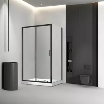 Душевой уголок Veconi Rovigo RV-046B 150х120 прозрачный, черный (RV046B-150120-01-C5)