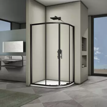 Душевой уголок Veconi Rovigo RV-08B 120x90 прозрачный, черный (RV08B-12090-01-C3)