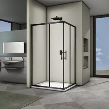 Душевой уголок Veconi Rovigo RV-30B 120x90 прозрачный, черный (RV30B-12090-01-C3)