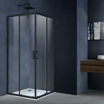 Душевой уголок Vincea Alpha 100х100 прозрачный, черный (VSS-3AL100CLB)