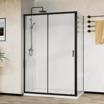 Душевой уголок Vincea City 120х90 прозрачный, черный (VSR-5CT9012CLB)