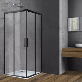 Душевой уголок Vincea Soft VSS-3SO 90х90 с поддоном, прозрачный, черный