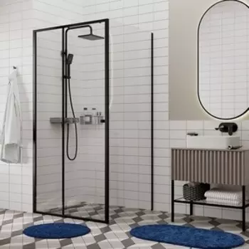 Душевой уголок Wasserkraft Dill 61S 100х100 прозрачный, черный (61S19)