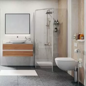 Душевой уголок Wasserkraft Leine 35P 90х90 прозрачный, хром (35P11)