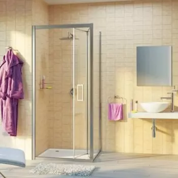 Душевой уголок Wasserkraft Weser 78F 100х90 прозрачный, хром (78F22)