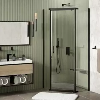 Душевой уголок Wasserkraft Wiese 84P 100х100 прозрачный, черный (84P38)