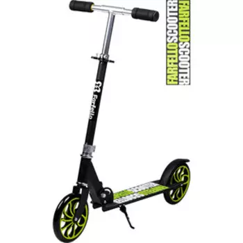 Двухколесный самокат Farfello M-396B черный/зеленый