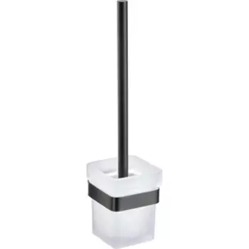 Ершик для унитаза Milacio Ultra квадратный стакан, черный матовый (MCU.954.MB)