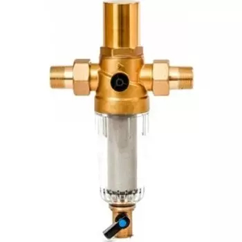 Фильтр предварительной очистки Гейзер Бастион 7508205233 (3/4 для холодной воды с защитой от гидроудара d60) (32683)