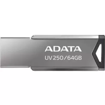 Флеш Диск A-DATA 64Gb UV250 AUV250-64G-RBK USB2.0 серебристый