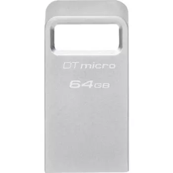 Флеш Диск Kingston 64Gb DataTraveler Micro DTMC3G2/64GB USB3.0 серебристый