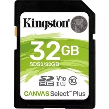 Флеш Диск Kingston SDHC 32Gb Class10 SDS2/32GB Canvas Select Plus w/o adapter (SDS2/32GB)