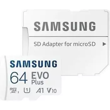 Флеш карта Samsung microSDXC 64Gb Class10 Samsung MB-MC64KA/RU EVO PLUS + adapter (MB-MC64KA/RU)