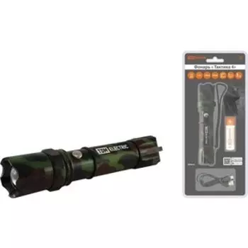 Фонарь TDM ELECTRIC ''Тактика 4'', аккум.,1 LED 5 Вт CREE, 170 лм, алюм., фокус., 1x18650,