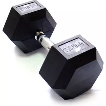 Гантель Original Fit Tools гексагональная обрезиненная 22,5 кг