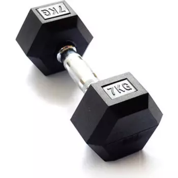 Гантель Original Fit Tools гексагональная обрезиненная 7 кг
