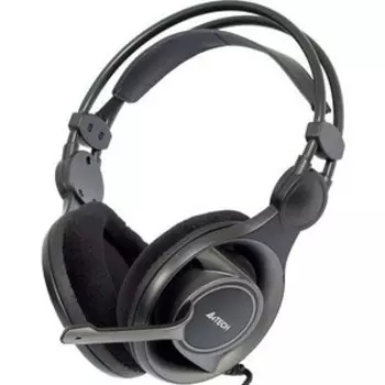 Гарнитура A4Tech HS-100 черный/серый