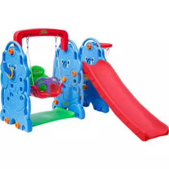 Горка детская PERFETTO SPORT + качели ''Слоник'' PS-030