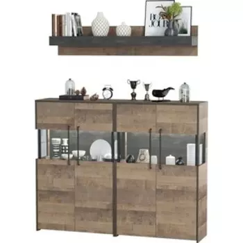 Гостиная Моби Трувор 002 дуб гранж песочный/интра