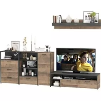 Гостиная Моби Трувор 012 дуб гранж песочный/интра