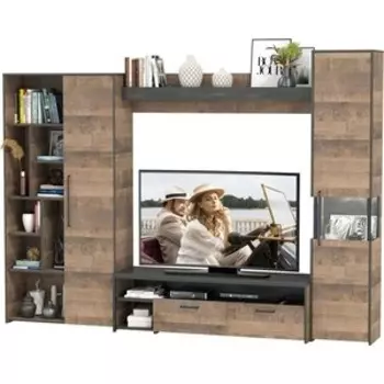 Гостиная Моби Трувор 019 дуб гранж песочный/интра