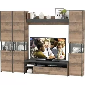 Гостиная Моби Трувор 031 дуб гранж песочный/интра