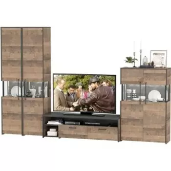 Гостиная Моби Трувор 040 дуб гранж песочный/интра