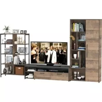 Гостиная Моби Трувор 072 дуб гранж песочный/интра