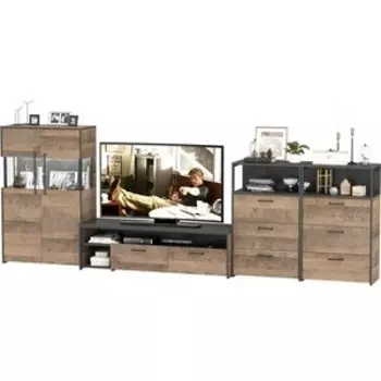 Гостиная Моби Трувор 110 дуб гранж песочный/интра