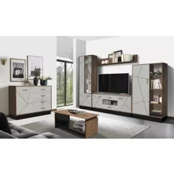 Гостиная Олимп Гамма комплектация 1 (54.08+54.01 левый+54.04+54.10+54.06+54.11) Таксония, Грей (OLP0026)