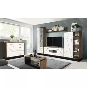 Гостиная Олимп Гамма комплектация 1 (54.08+54.01 левый+54.04+54.10+54.06+54.11) Таксония, Белый (OLP0025)