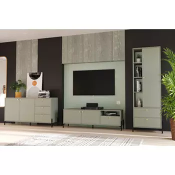 Гостиная Сильва Нуар комплектация 2 (НМ 011.27+НМ 011.35+НМ 011.78) Хаки (TSLV0051)