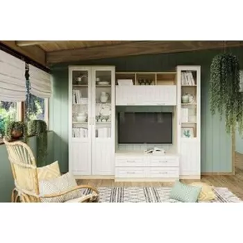 Гостиная Сильва Оливия комплектация 4 (НМ 040.43 РС ПР + НМ 040.48 + НМ 040.50 + НМ 040.62) Белое дерево, Дуб Сонома (TSLV0039)