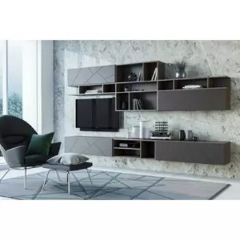 Гостиная Сильва Summit компл. 1 НМ 011.86+НМ 011.86+НМ 011.88+НМ 014.21ВВ+НМ 014.21ВН+НМ 011.92+НМ 011.92+НМ 011.93 Ясень анкор тёмн Софт графит