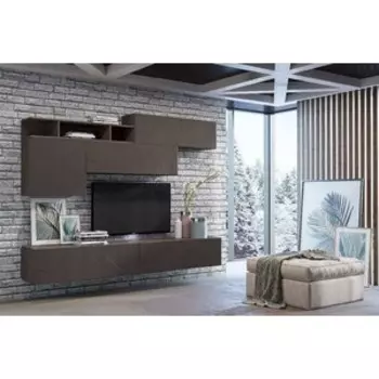 Гостиная Сильва Summit компл. 4 (НМ 011.86+НМ 011.86+НМ 014.53-01+НМ 014.21ВВ+НМ 014.21ВВ+НМ 011.92) Ясень анкор тёмный, Софт графит (TSLV0064)