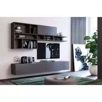 Гостиная Сильва Summit комплектация 9 (НМ 011.93+НМ 014.21-01ВВ+НМ 011.92-03+НМ 011.86+НМ 011.86) Ясень анкор тёмный, Софт графит (TSLV0069)