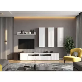 гостиная Woodville Валенсия комплектация 1 белый текстурный (539289)