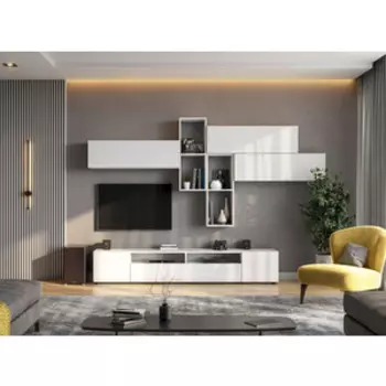 гостиная Woodville Валенсия комплектация 2 белый текстурный (539290)