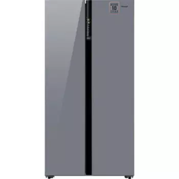 Холодильник Weissgauff WSBS 600 NoFrost Inverter Dark Grey Glass