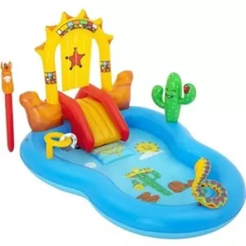 Игровой центр Bestway 53118 BW 264х188х140 см, Дикий Запад с горкой, 278л, от 2 лет