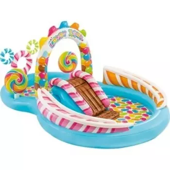 Игровой центр Intex 57149 Территория сладостей 295x191x130 см с горкой распылителем 2 круга и 6 шаров